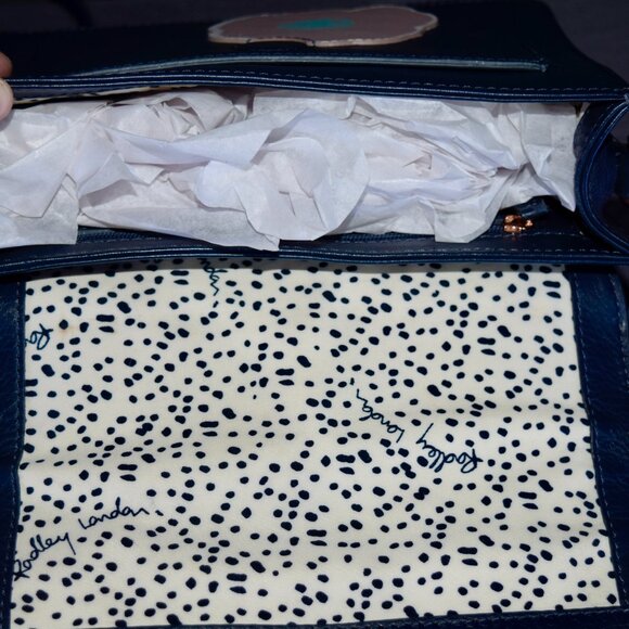 Radley London Eden Row Small Flapover Crossbody Bag Blue Pink Floral Leather - Picture 5 of 7